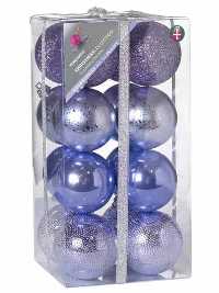 16 Assorted Baubles Lilac