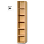 (16) Narrow Tall Bookcase