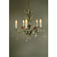 Unbranded 160 5H GR - Green Leaf Chandelier