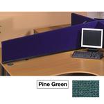 160cm Desk Mounted Woolmix Privacy Screens - Pine Green