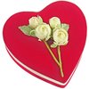 Unbranded 18 Choc Velvet Heart Box in ``White Rosebuds``