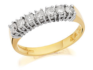 Unbranded 18ct Gold 1/2 Carat Diamond Half Eternity Ring 044240-J
