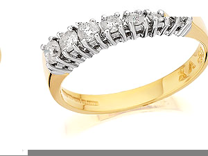 Unbranded 18ct Gold 1/2 Carat Diamond Half Eternity Ring 044240-M