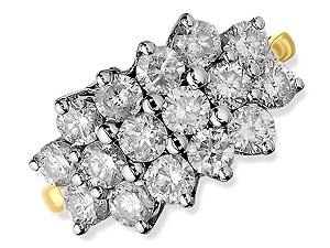 Unbranded 18ct Gold and Diamond Cluster Ring 041411-J