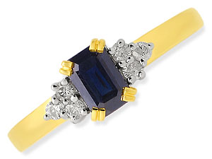 Unbranded 18ct Gold Sapphire And Diamond Cluster Ring 041702-J