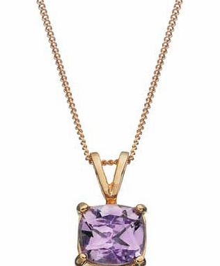 Unbranded 18ct Rose Gold Plated 1.60ct Amethyst Solitaire