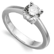 Unbranded 18CT WHITE GOLD 1CT DIAMOND SOLITAIRE RING, L