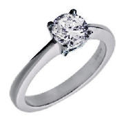 Unbranded 18CT WHITE GOLD 1CT DIAMOND SOLITAIRE RING, M