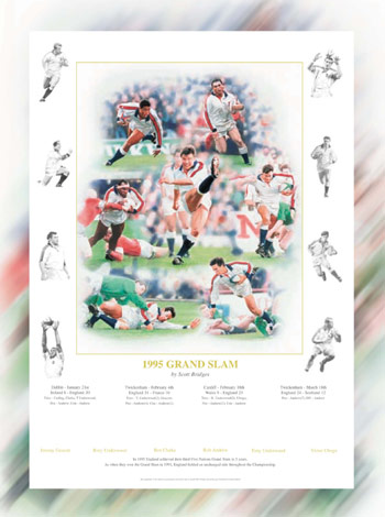 1995 GRAND SLAM ENGLAND LIMITED EDITION SIGNED
