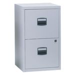 2 Drawer Filing Cabinet-Light Grey