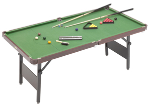 The Cruciple is a 6ft x 3ft snooker table that also doubles up as a pool table. Lightweight yet