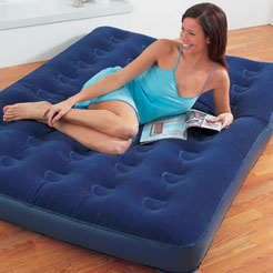 These 2 Inflatabeds are easily inflated with a foot pump compressor or hairdryer on cold