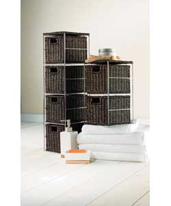 Includes chrome framed 4 drawer storage tower and 2 drawer unit. Size of tower (W)17, (D)20,