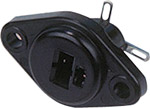2-pin DIN socket  as found on loudspeakers  for chassis mounting.