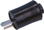 2-pin DIN plug  as widely used on loudspeakers  with screw terminals.