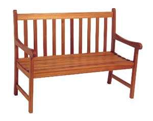 2 seater hardwood bench