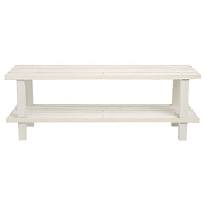 2 Tier Shoe Rack- Whitewash