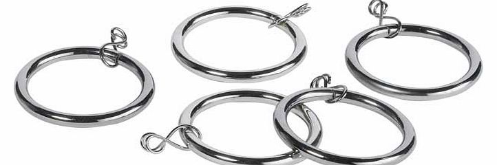 These stainless steel curtain rings are perfect for seamlessly blending in to our matching curtain poles. Strong and secure. these are ideal for supporting your curtains with style. 20 rings included. Made from metal. Suitable for use with poles up t