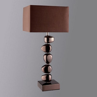 An elegant contemporary pebble table lamp in a chocolate metallic finish. Height - 71cm Diameter - 2