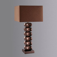 An elegant contemporary pebble table lamp in a chocolate metallic finish. Height - 62cm Diameter - 2