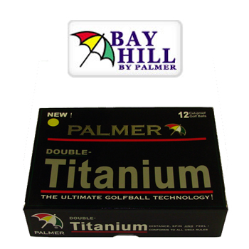24 x Palmer Double Titanium Yellow Golf Balls               Combines  technologies from spin balls a