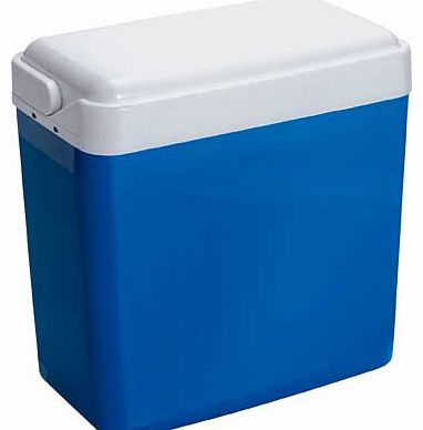 Keep your picnic essentials cool and fresh with this 24 litre cool box. With a handle for comfortable carrying. its ideal for days out. 24 litre capacity. Size: H40. W23. D38cm.