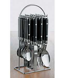 Unbranded 24 Piece Black Hanging Cutlery Set
