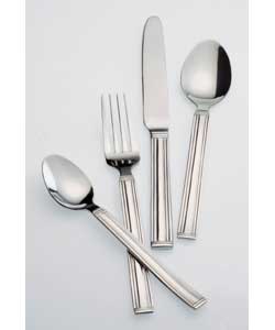 24 Piece Utah Cutlery Set/6 Soup Spoons/2 Serving Spoons