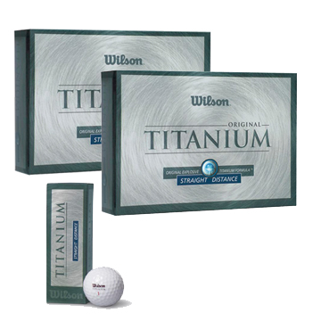 BRAND NEW      WILSON TITANIUM DOUBLE DOZEN GOLF BALLS -  24 PACK      In Wilson`s exclusive patente