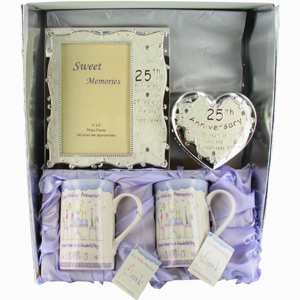 25th Silver Wedding Anniversary Gifts Pack 2
