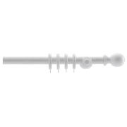 Unbranded 28mm Wood Curtain Pole, White 240cm