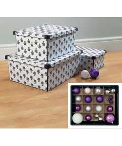3 Deco Boxes with Dividers