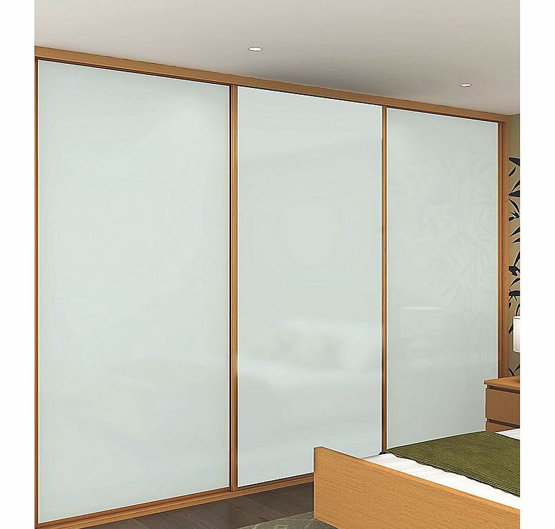 3 stylish arctic white panel sliding wardrobe doors, complete with rollers and oak effect frame. Ready assembled to fit onto supplied matching trackset. Features: Pre-Assembled for Easy Installation; 10 Year Manufacturers Guarantee; 14 Day Delivery t