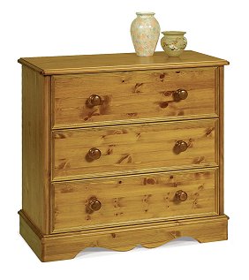 3 Drawer Wide Chest - Sherwood
