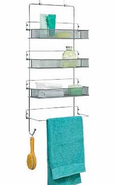 Unbranded 3 Tier Over Door Organiser - Chrome