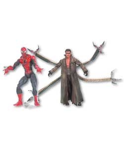 Large poseable Spider-Man and Doc Ock.Two figures