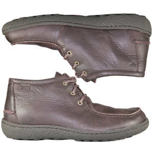 A casual boot from Camper. With faux fur lining for warmth and soft leather to upper.