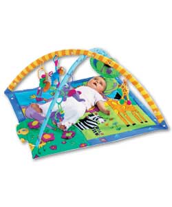 Features musical donkey, turtle mirror, butterfly