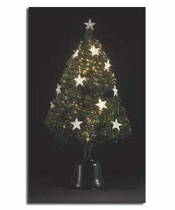 3ft Double Colour Fibre Optic Tree with Stars