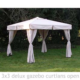 The 3x3m Delux Gazebo from Kingdom Teak is available at Rawgarden. Perfect for entertaining friends 