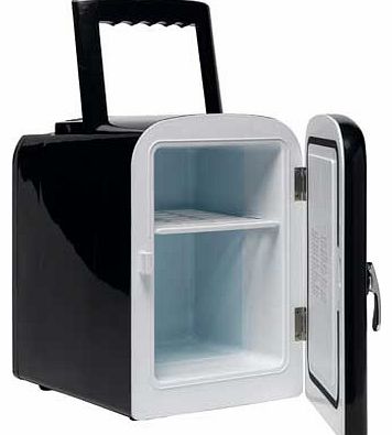 This versatile and lightweight 4 litre Black Mini Travel Fridge can be placed in your bedroom. or you can take it with you on the go or tuck it under your desk at work. AC adaptor sold separately. car adaptor included. AC adaptor sold separately. cat