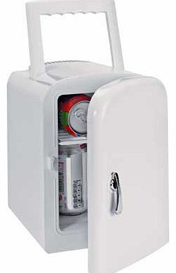 With a classic. contemporary design this 4 litre White Mini Travel Fridge is a must have accessory. Keep it in your bedroom. take it along with you in the car. or if your out camping and having picnics. This handy travel fridge will keep all your foo