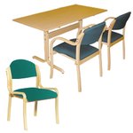 4 Side Chairs & Table Deal-Green Chairs
