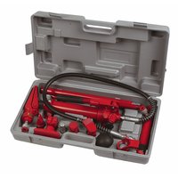 4 tonne (4000kg) hand-operated hydraulic power unit with ram and hose.Supplied with hydraulic wedge