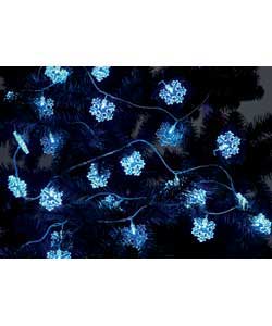Unbranded 40 Blue LED Snowflake Lights