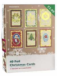 Christmas Cards - 40 Traditional Foil Cards