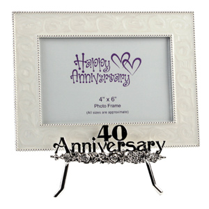 Unbranded 40th Wedding Anniversary Easel Style Photo Frame