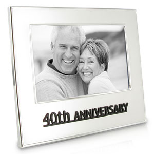 Unbranded 40th Wedding Anniversary Modern Photo Frame