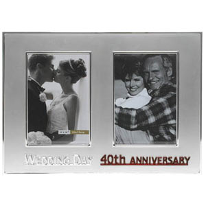 This 40th Anniversary then and now photo frame makes a lovely keepsake gift for a Ruby Wedding Anniv