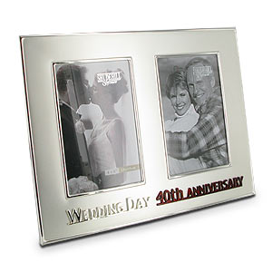 Unbranded 40th Wedding Anniversary Then and Now Photo Frame